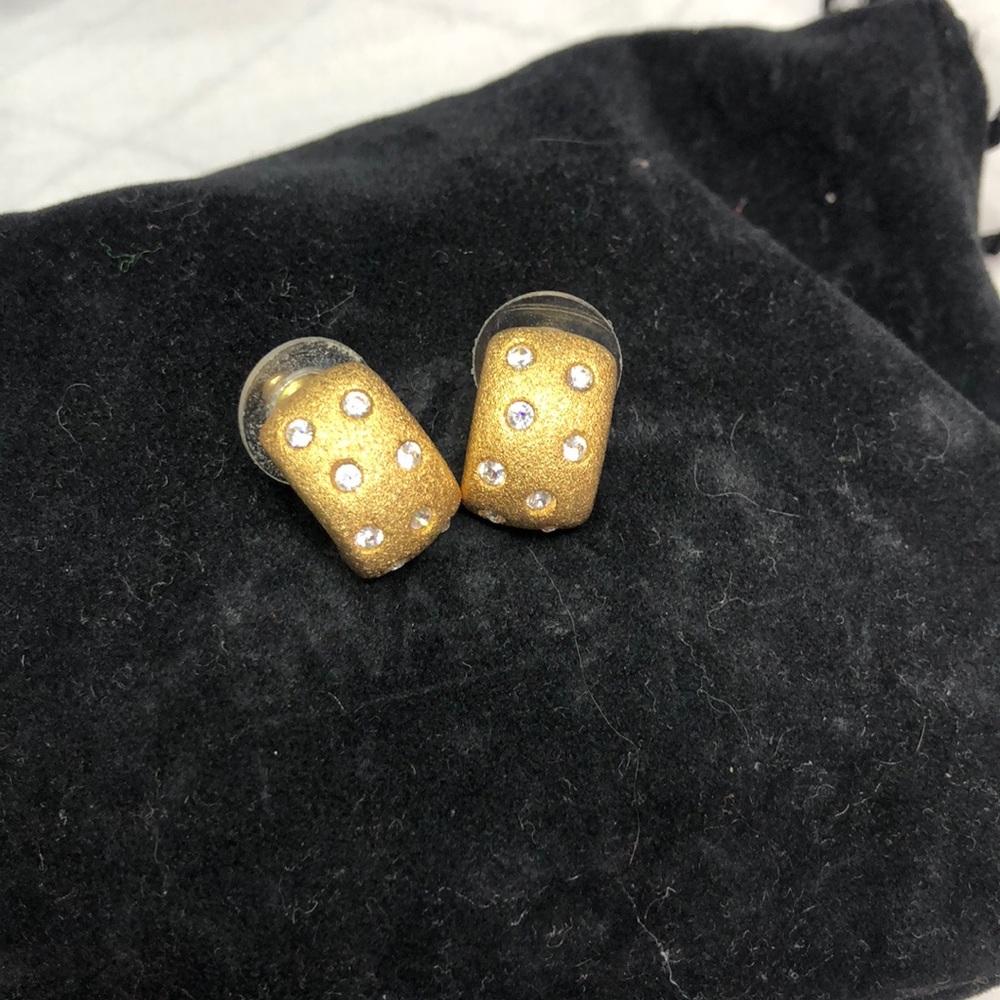NWOT Swarovski gold earrings